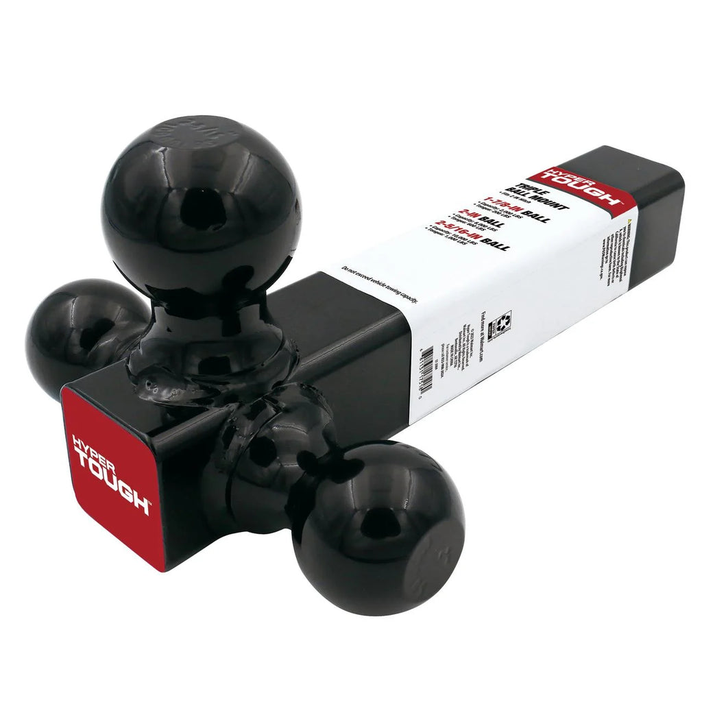 Black Steel Tri-Ball Trailer Hitch Mount H88052