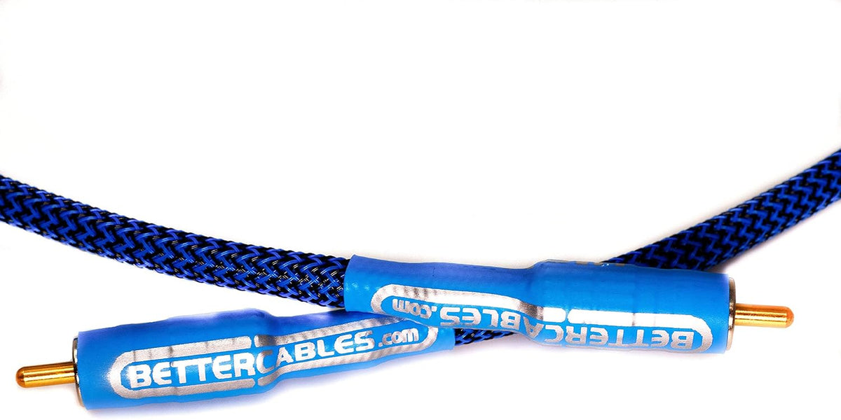 Blue Silver Copper Hybrid Low-Capacitance Coaxial Cable 6 Feet U95236