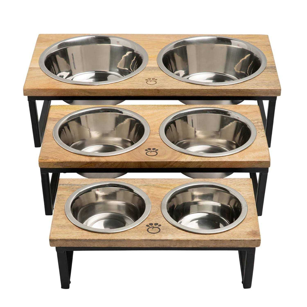 Elevated Wood & Metal Feeder Q877