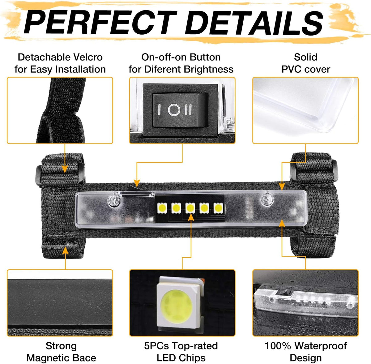 Universal Roll Bar Mount LED Interior Light A609