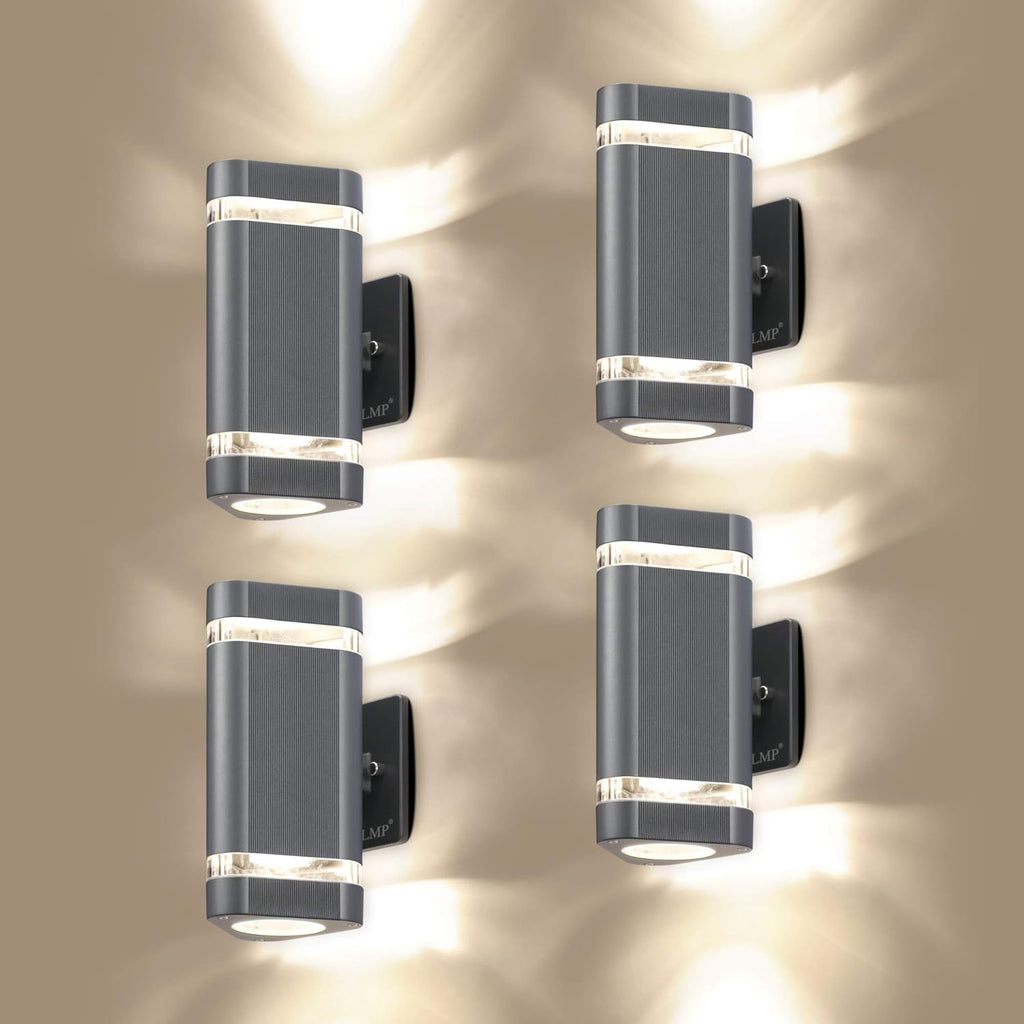 2 Pack LED Up and Down Outdoor Wall Lights Aluminum Waterproof 3000k 5W P2429