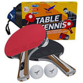 2 Table Tennis Paddles with 3 Balls and Travel Case Z19968