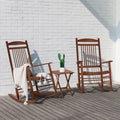 Black Wood Rocking Chair Set of 3 K68599
