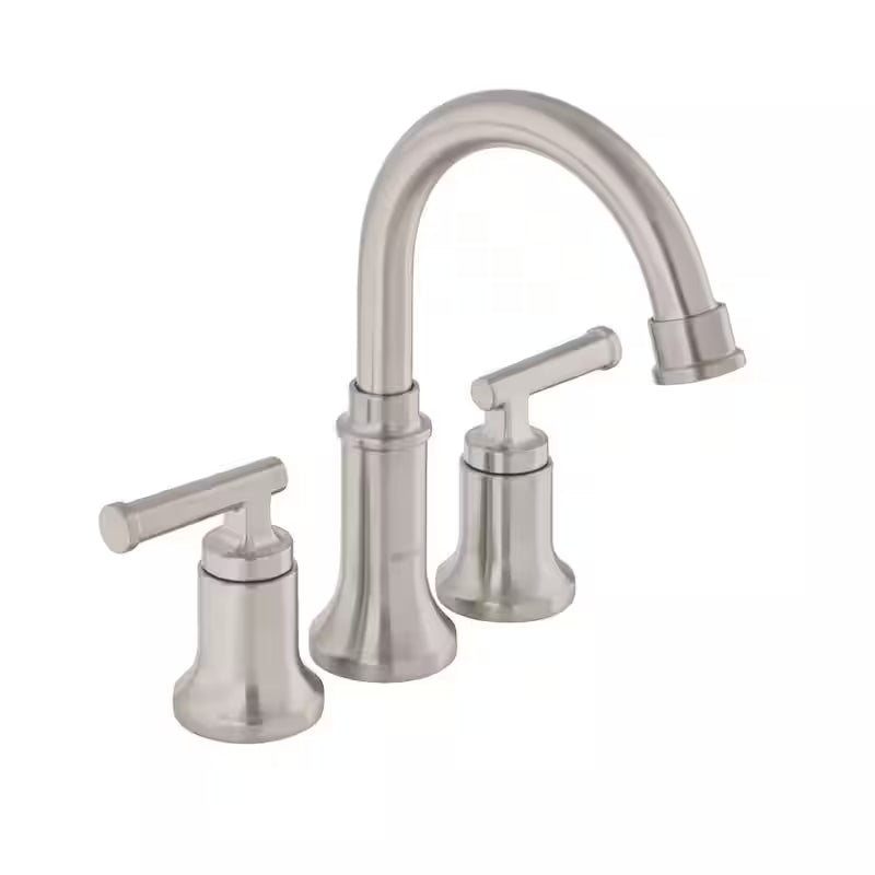 8 in. Widespread Double-Handle High-Arc Bathroom Faucet in Brushed Nickel B383