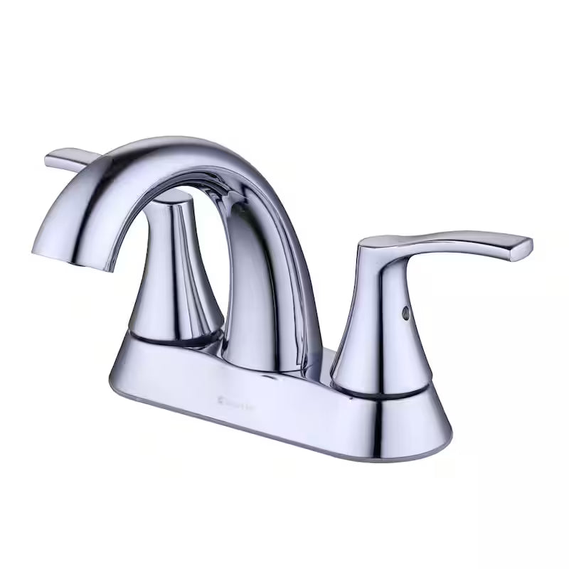 Centerset Double-Handle High-Arc Bathroom Faucet in Chrome Z657
