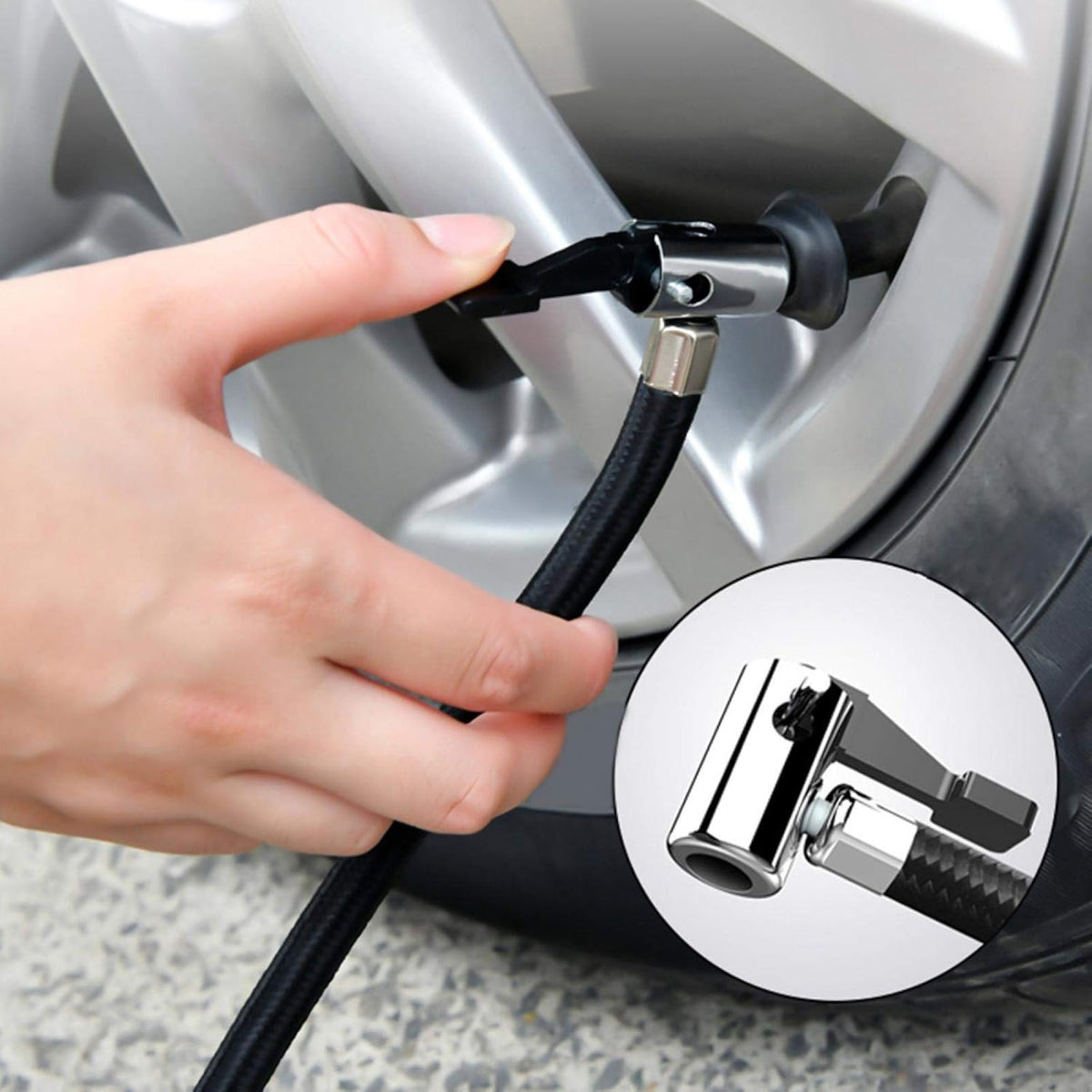 12V Portable Digital Tire Inflator with Light V3721