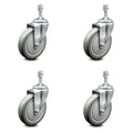 Gray Poly Swivel Caster Set of 4 X36585