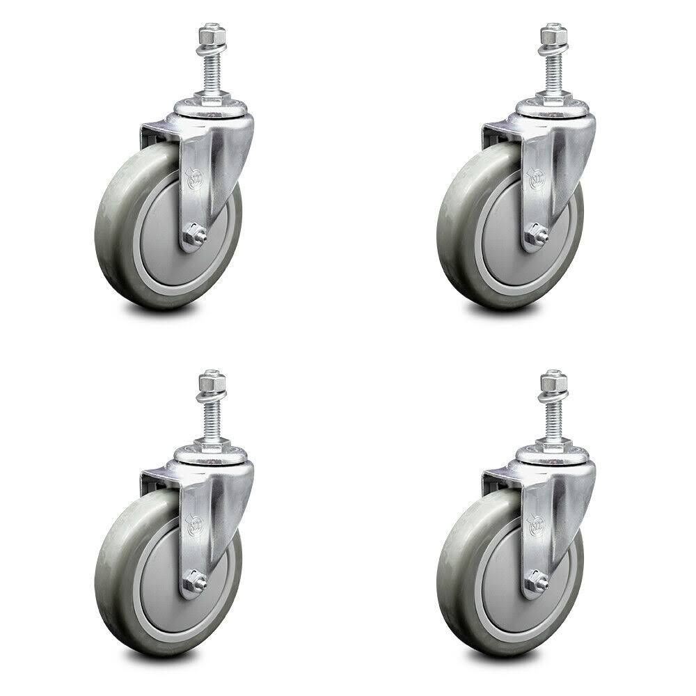 Gray Poly Swivel Caster Set of 4 X36585