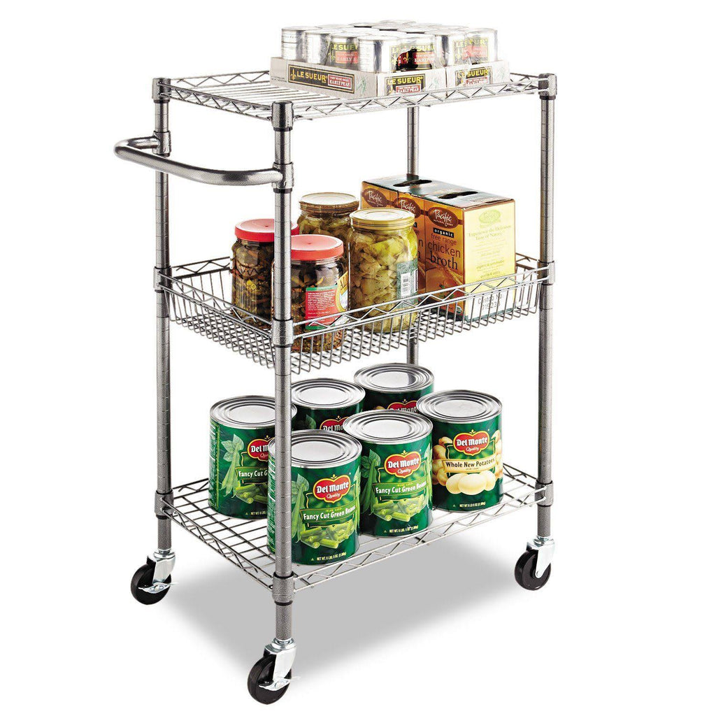 3-Tier Wire Rolling Cart A8689