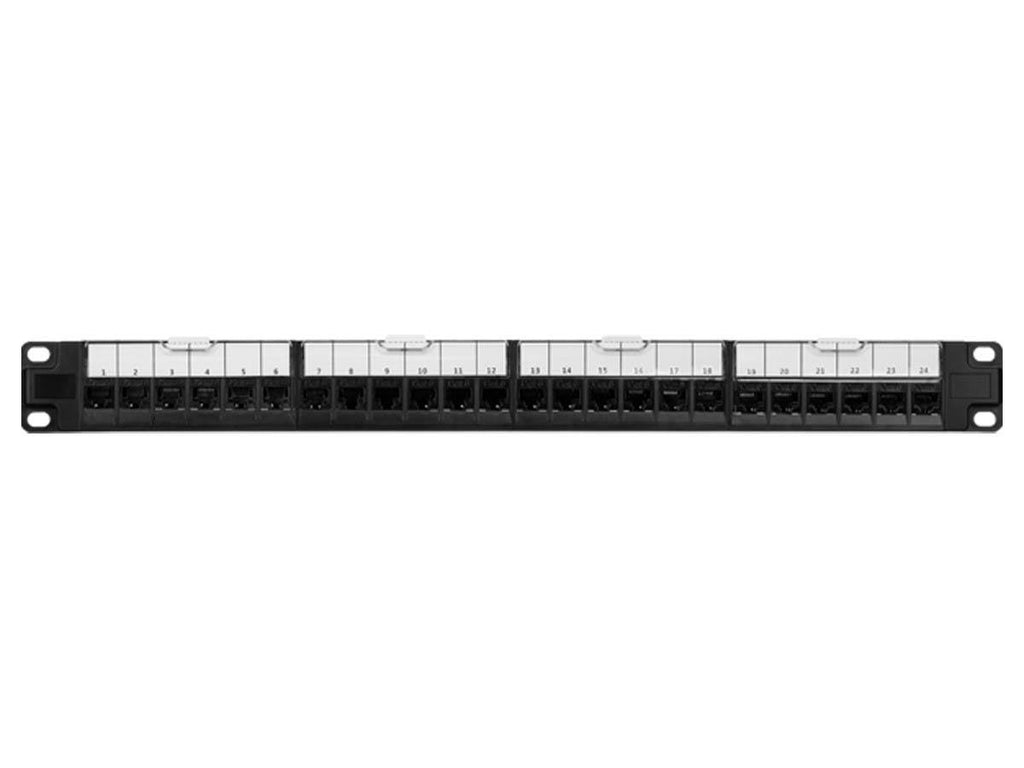 Cat6 1U Patch Panel with 24 Ports X265772