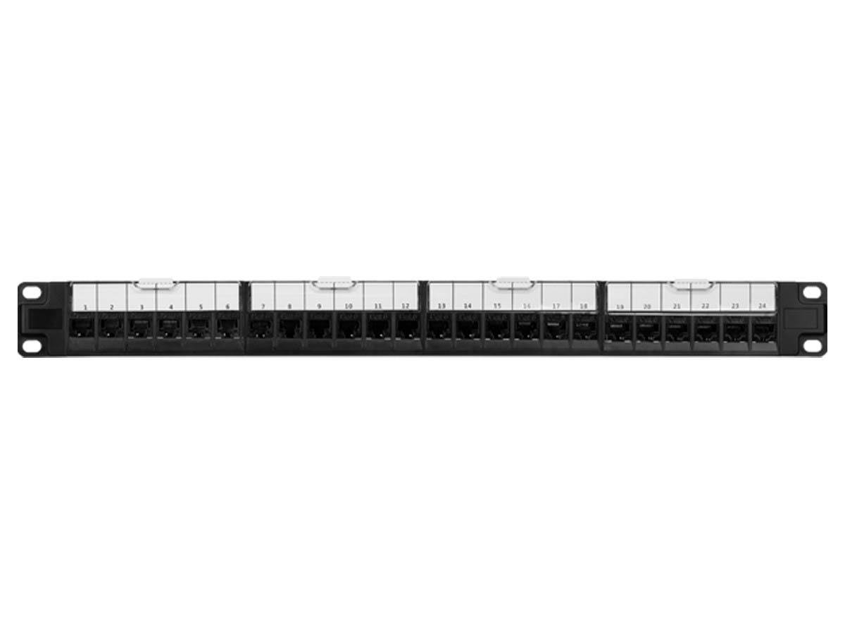 Cat6 1U Patch Panel with 24 Ports X265772