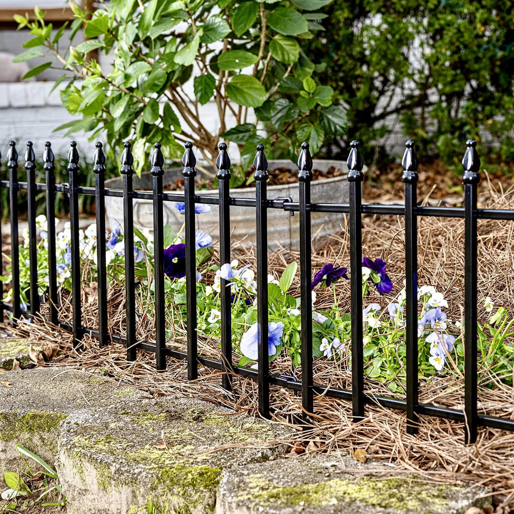 Black Powder Coated Steel Garden Border N977