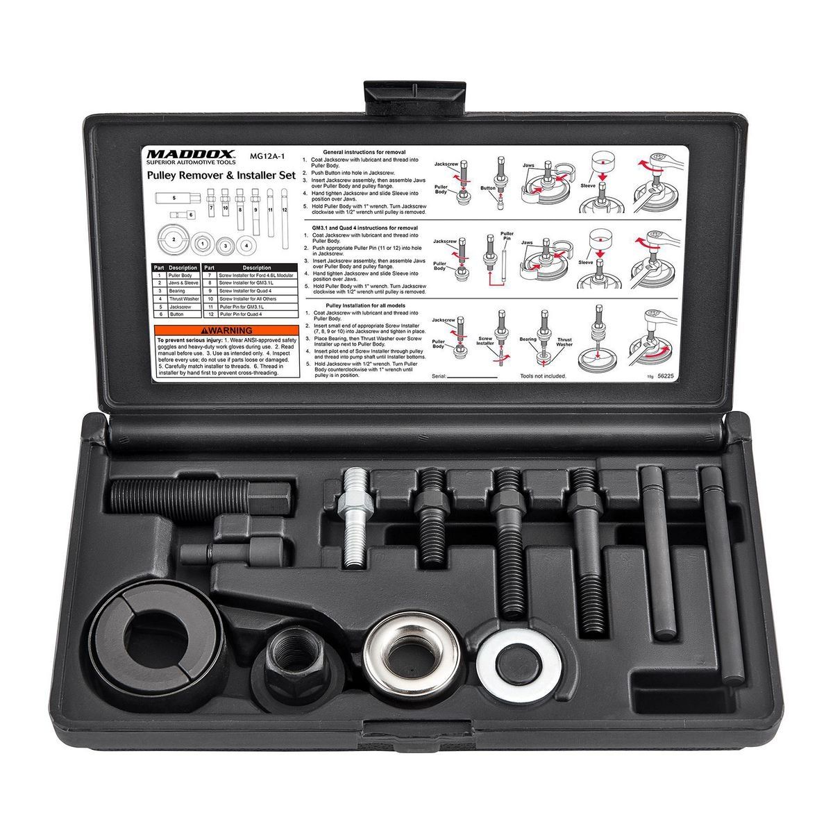 Pulley Remover and Installer Set, 12 Piece N840016