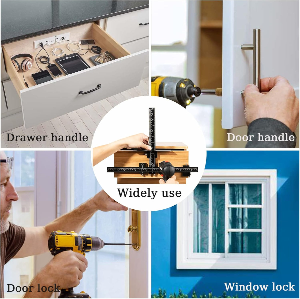 Cabinet Hardware Jig Tool Set Aluminum Alloy T4490