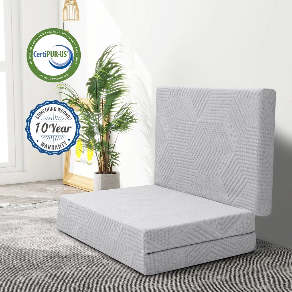 4 Inch Tri Folding Memory Foam Mattress C305470