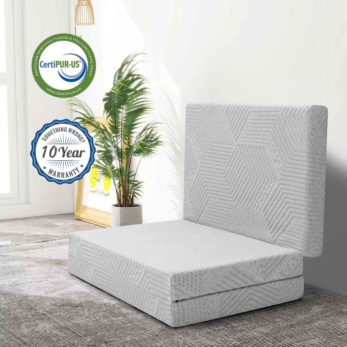 4 Inch Tri Folding Memory Foam Mattress C305470