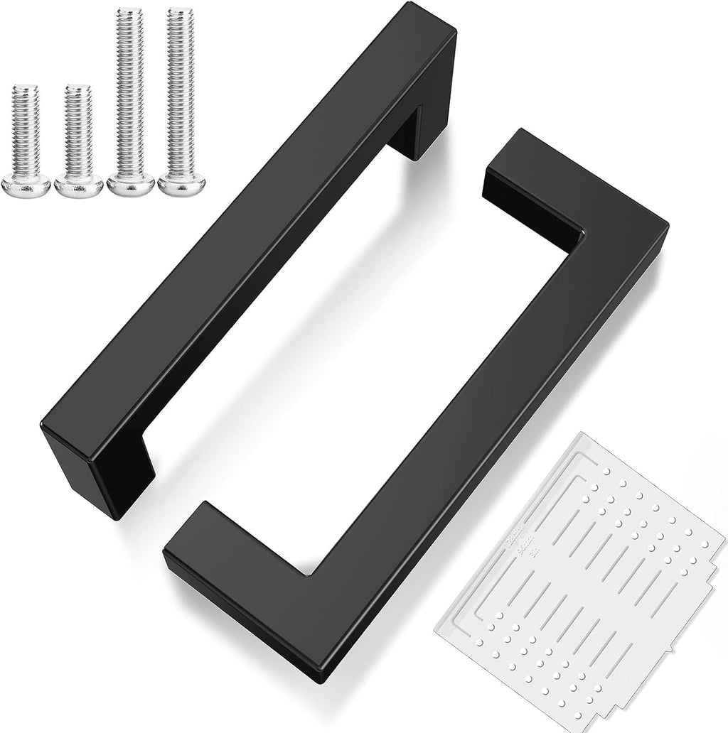 25 Pack 3-3/4 Inch Matte Black Cabinet Pulls H8664