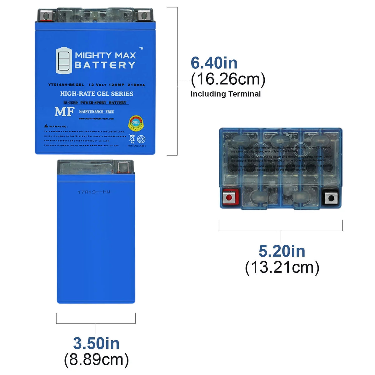12 Volt 12 AH GEL Rechargeable Maintenance Free SLA AGM Motorcycle Battery K1825