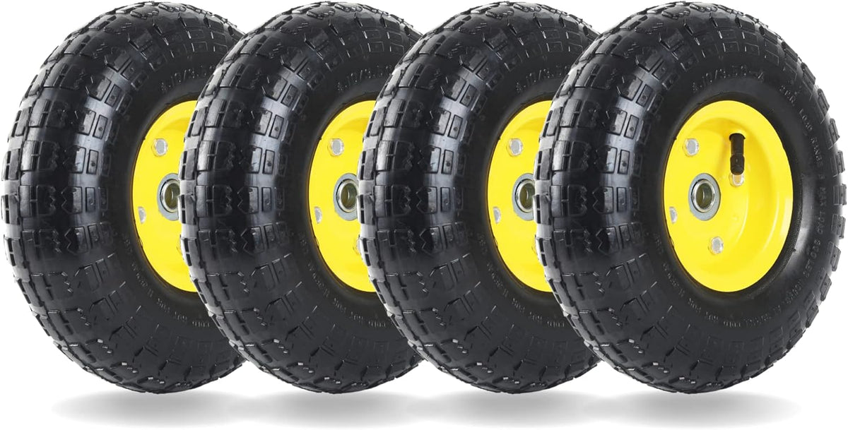 4.10/3.50-4 Utility Air Tires and Wheel with Inner Tube, 5/8 Axle Bore Hole A844929