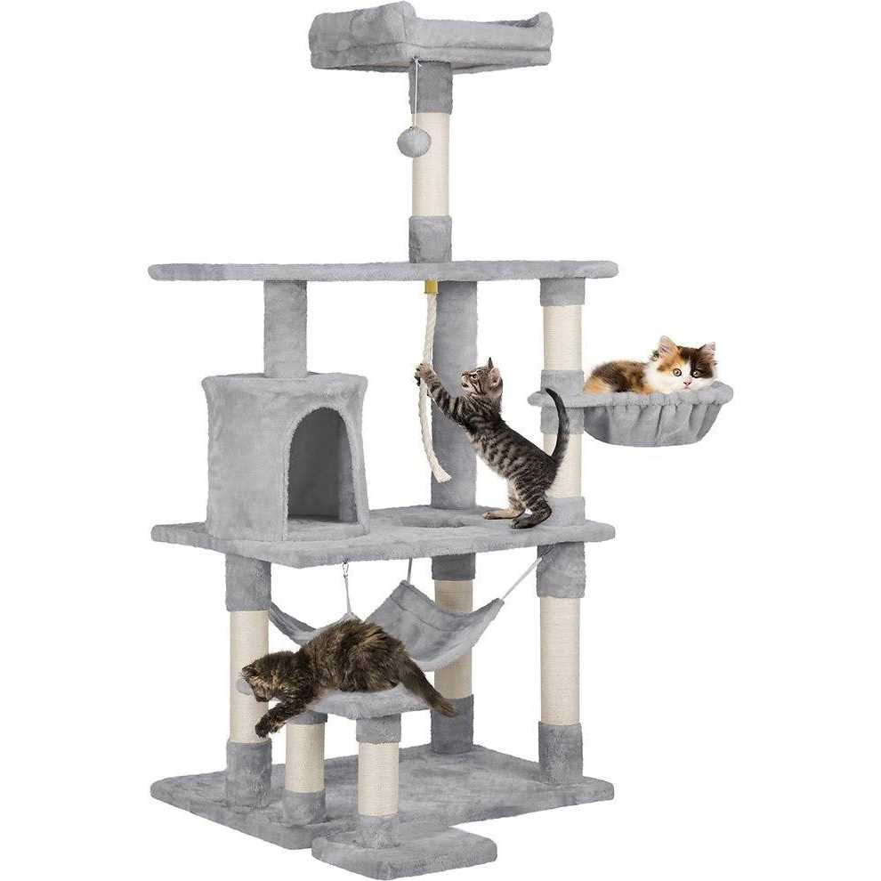 61.5-in Plush Cat Tree Condo N51302