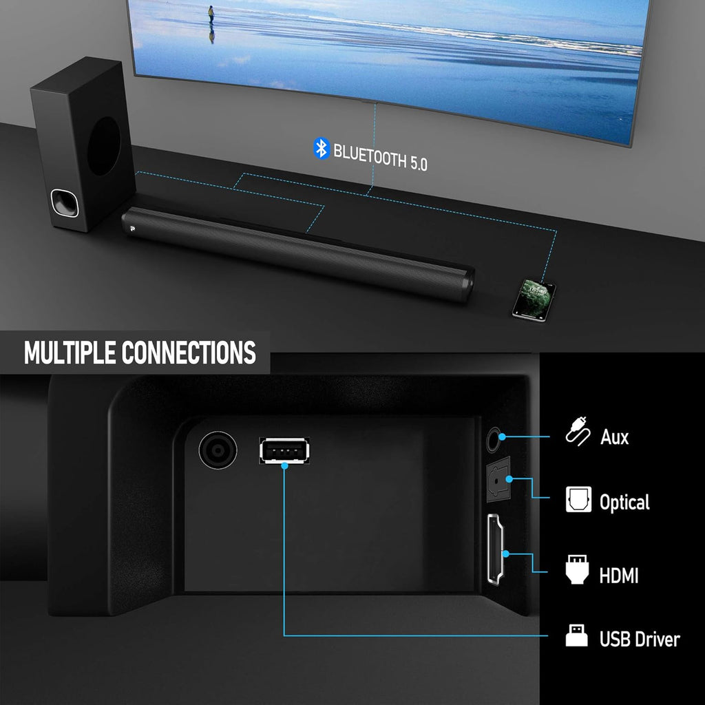 Sound Bars for TV with Subwoofer J150