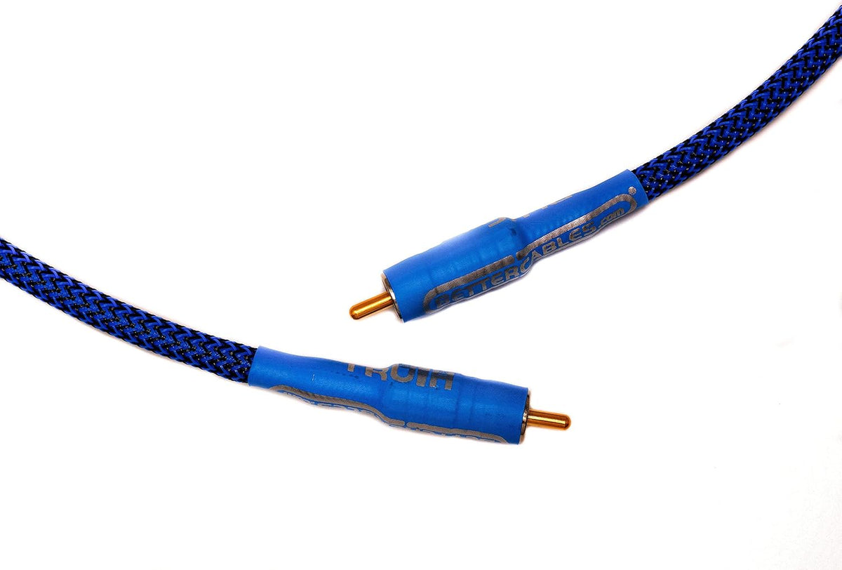 Blue Silver Copper Hybrid Low-Capacitance Coaxial Cable 6 Feet U95236