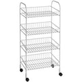 4-Tier White Wire Utility Cart I2576
