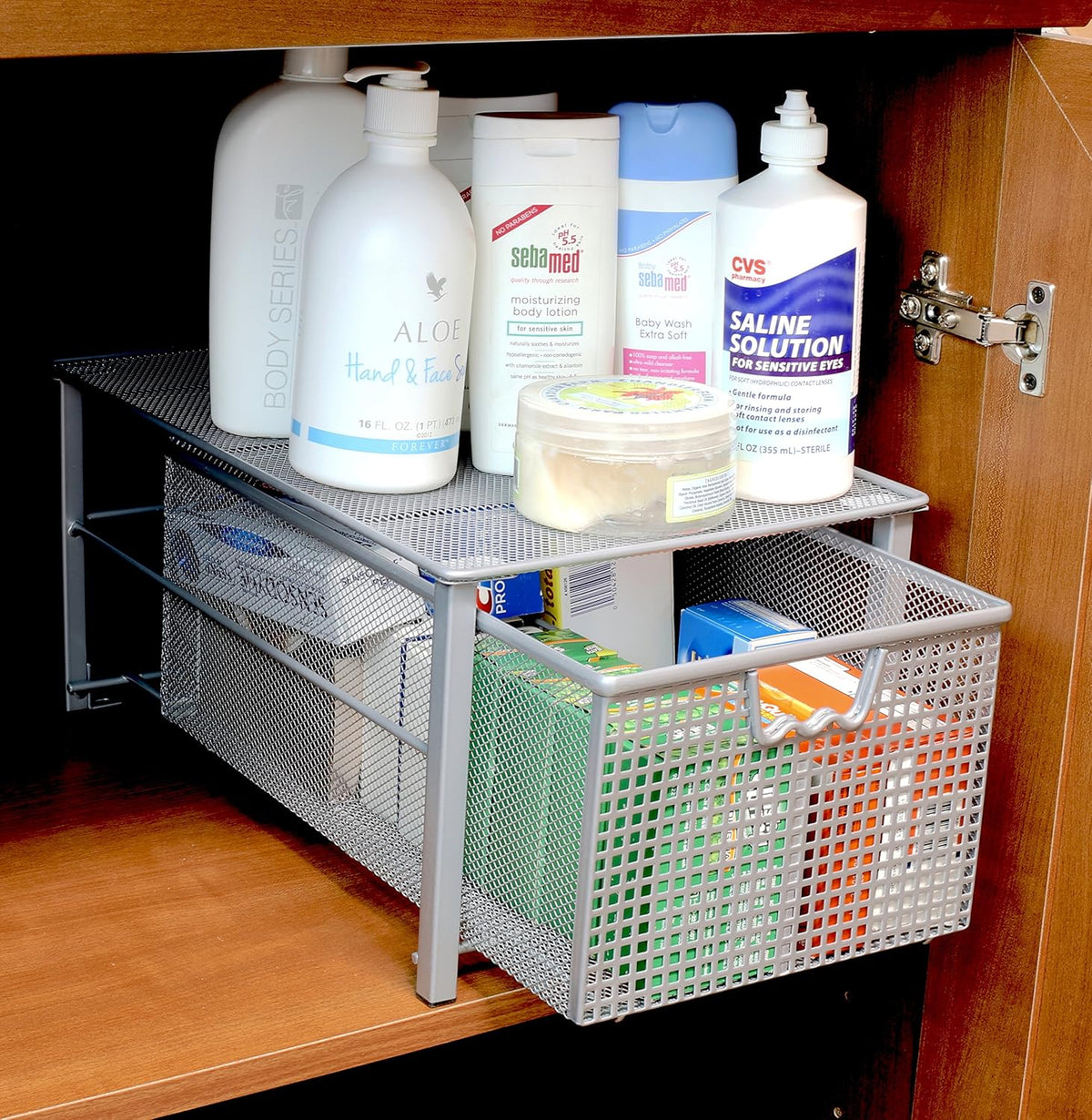 Mesh Cabinet Basket Organizer Q259