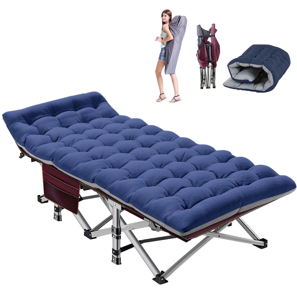 Folding Bed with Mattress and Carry Bag B361187