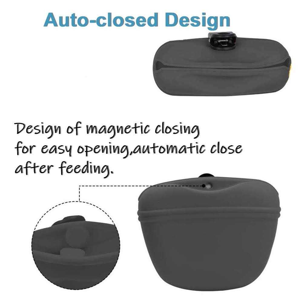 Silicone Dog Treat Pouch with Magnetic Closure and Waist Clip K71750