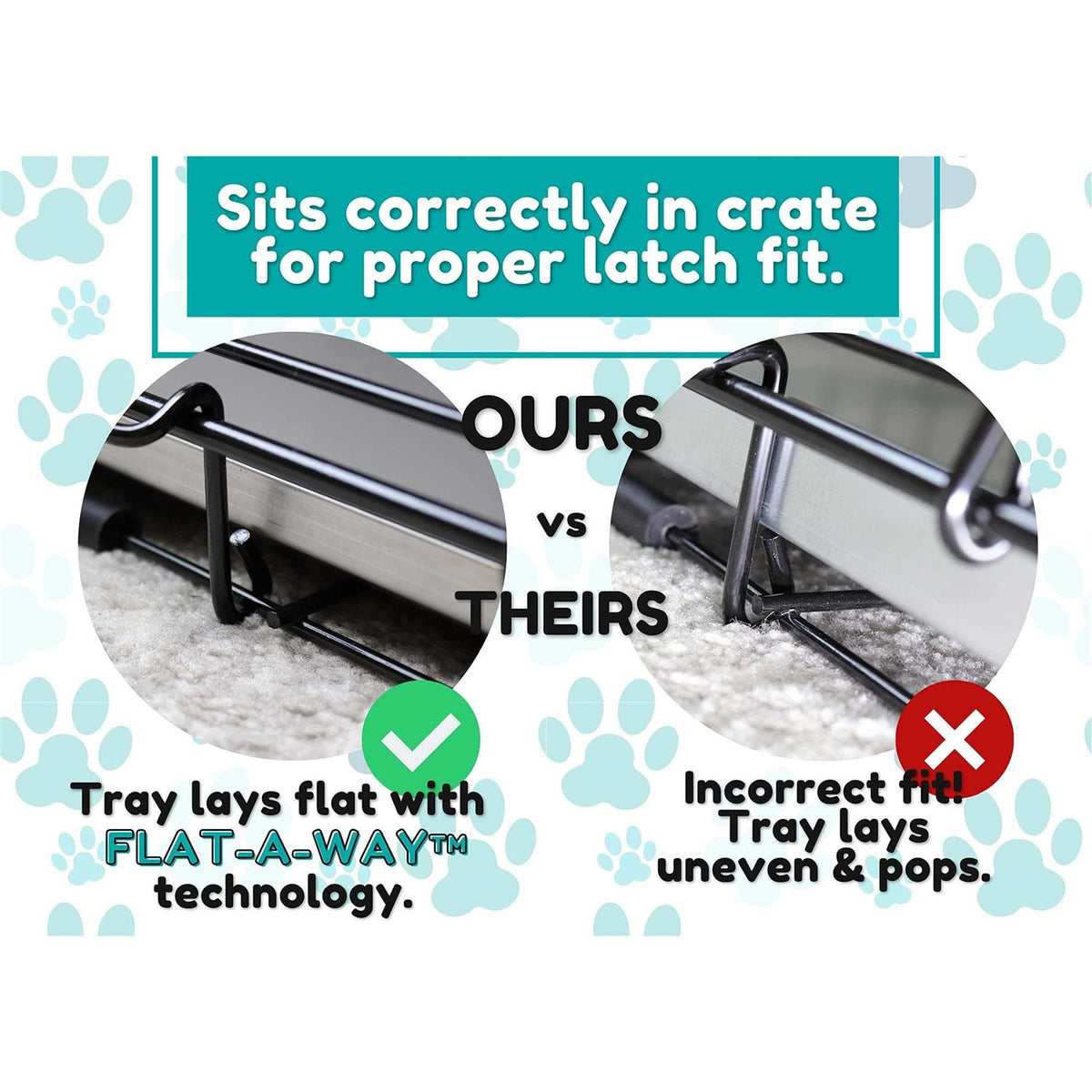 Metal Replacement Tray for Dog Crate Stainless Steel F5252