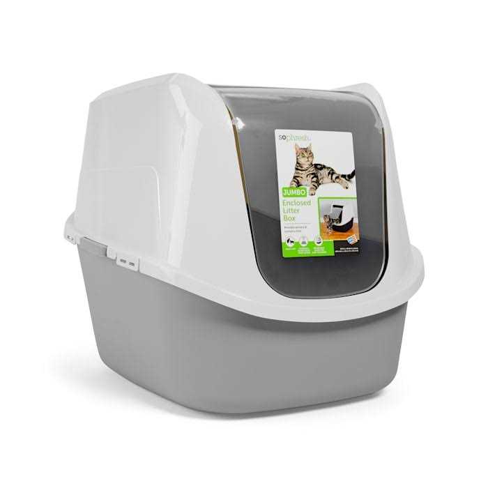 Enclosed Grey Cat Box Q897661