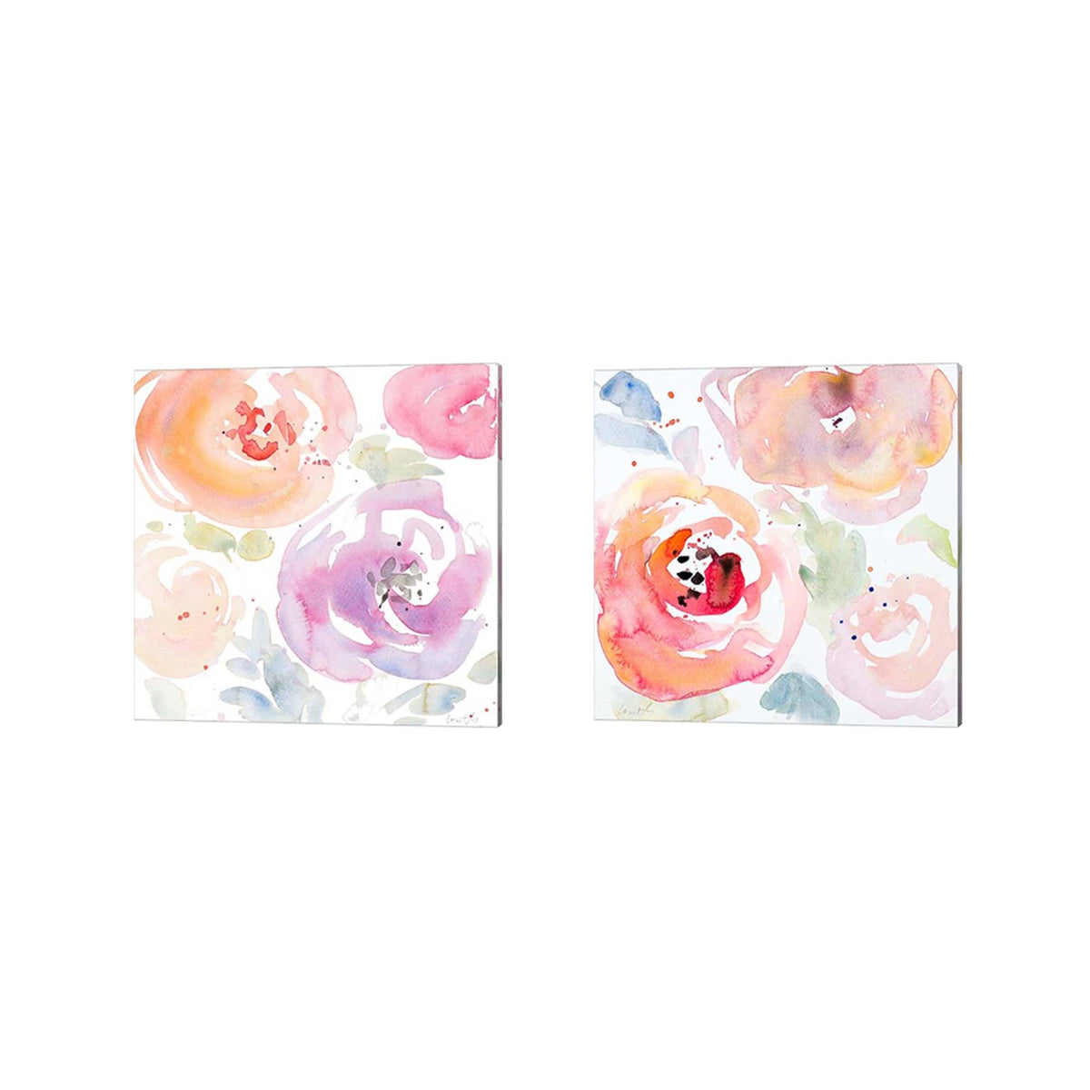 2 Piece Canvas Art Set 14 x 14 Orange H379