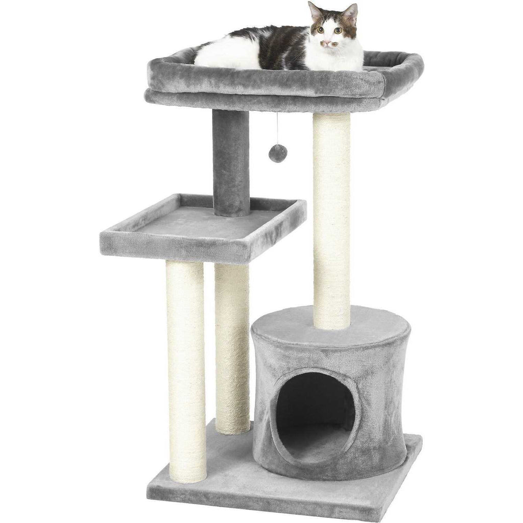 42-in Faux Fur Cat Tree Condo X6844