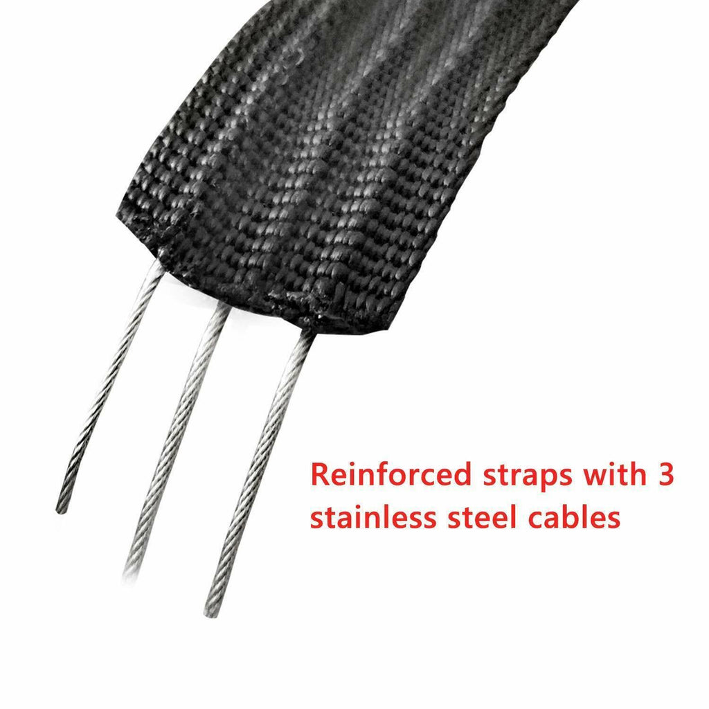 Lockable Tie Down Strap with 3 Stainless Steel Cables 2 Pack F928