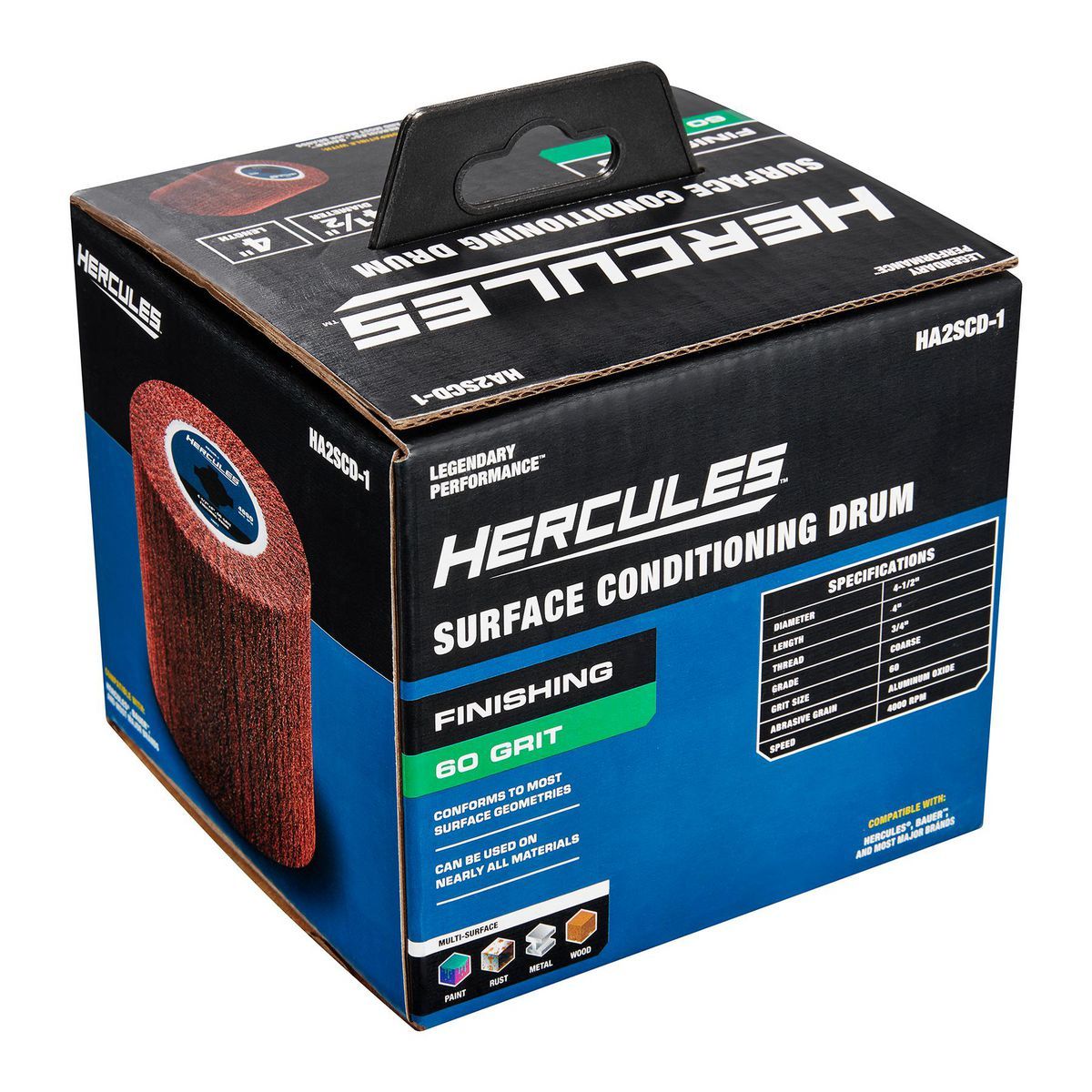 4-1/2 in. x 4 in. x 3/4 in. 60-Grit Finishing Drum U5825