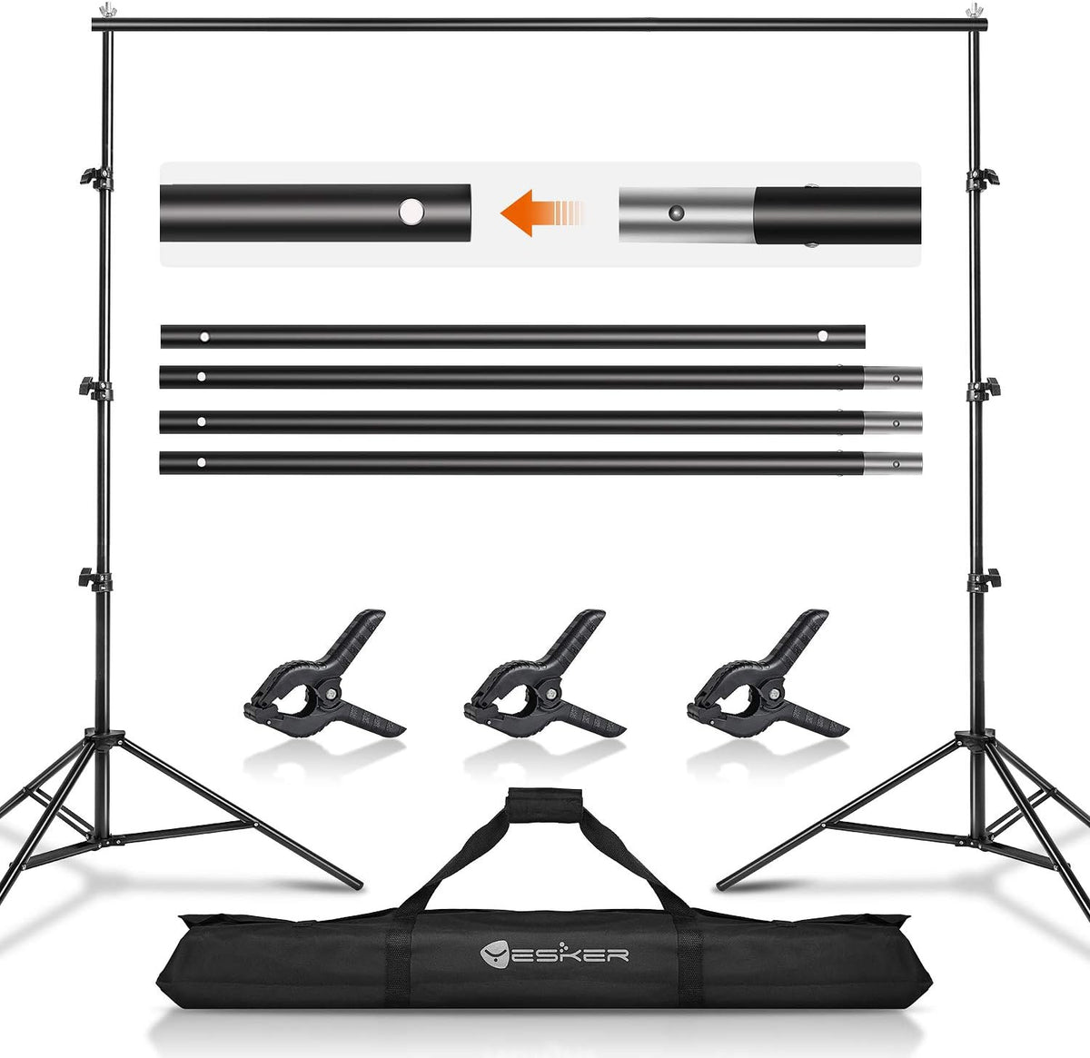 10ft Adjustable Backdrop Stand with Carry Bag Q251