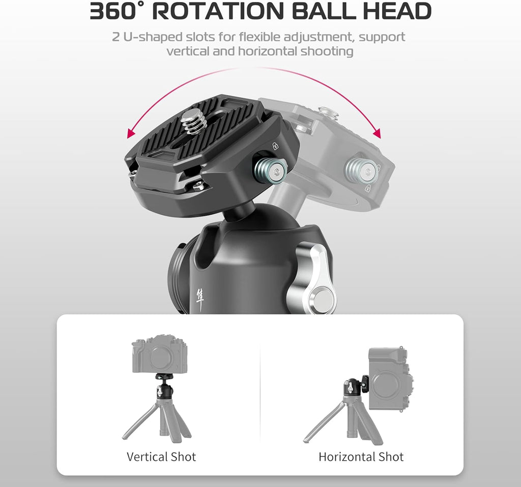 Quick Release Tripod Ball Head with Arca Swiss QR Plate T296