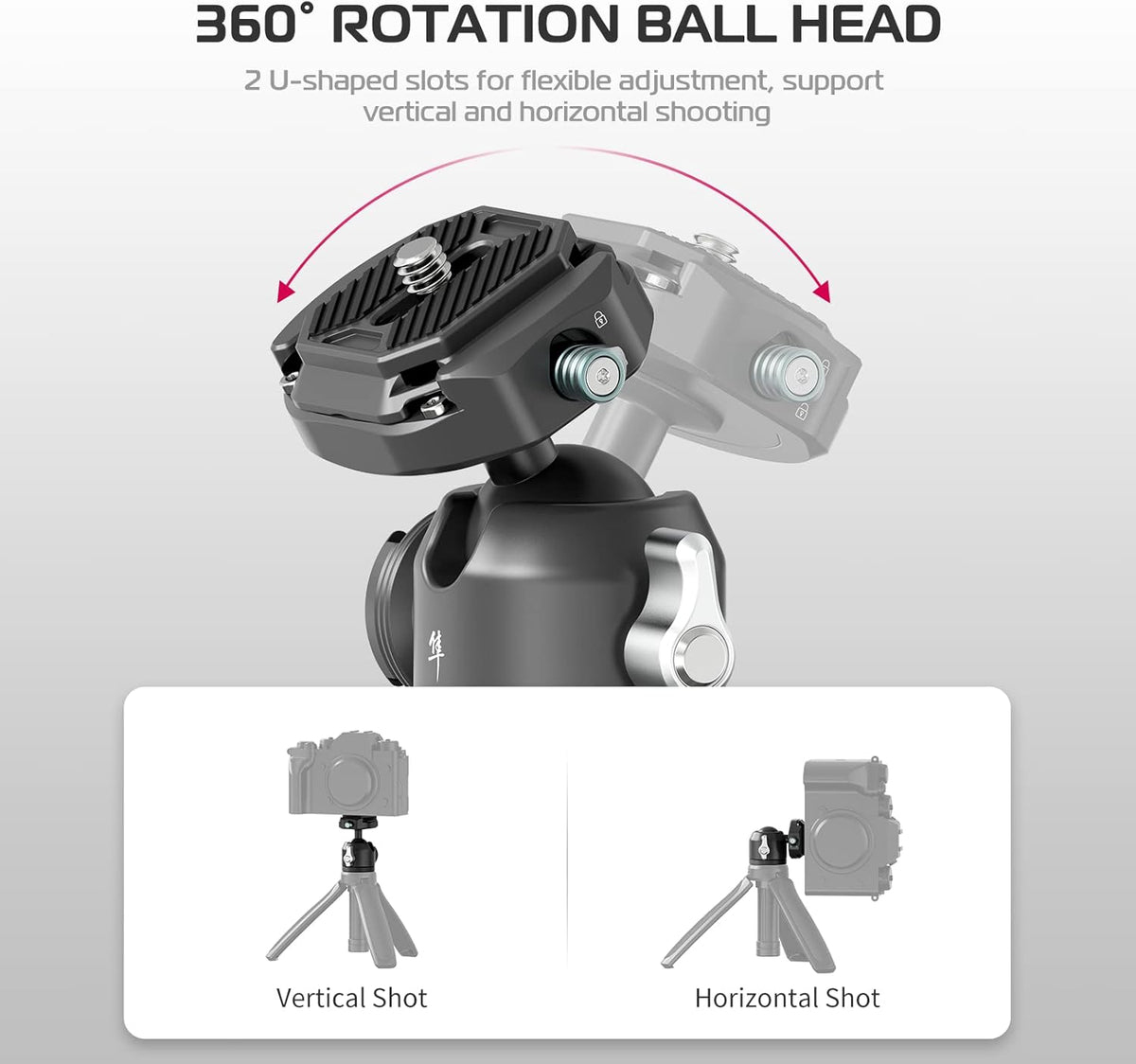 Quick Release Tripod Ball Head with Arca Swiss QR Plate T296
