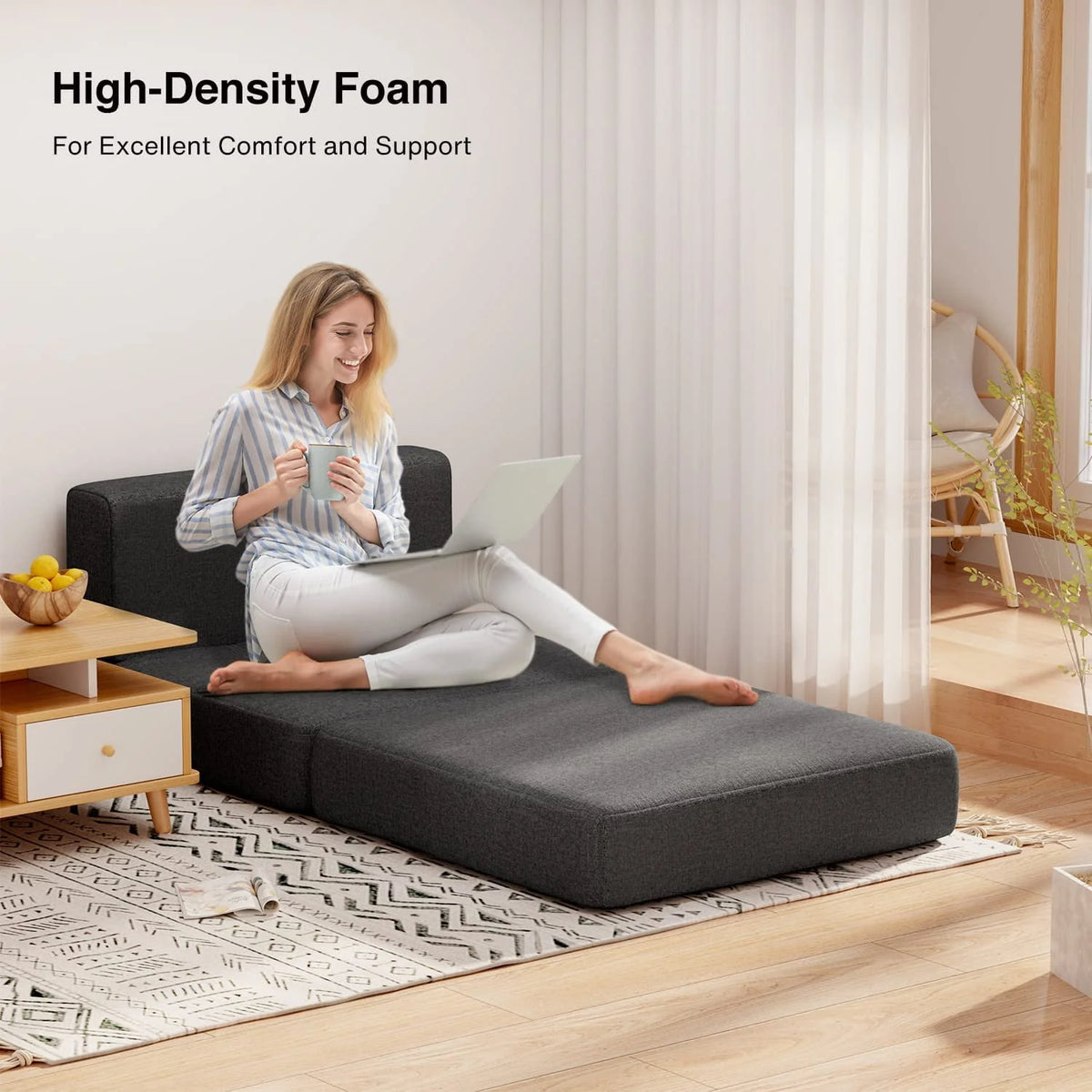 Light Gray Sleeper Sofa Bed O112380