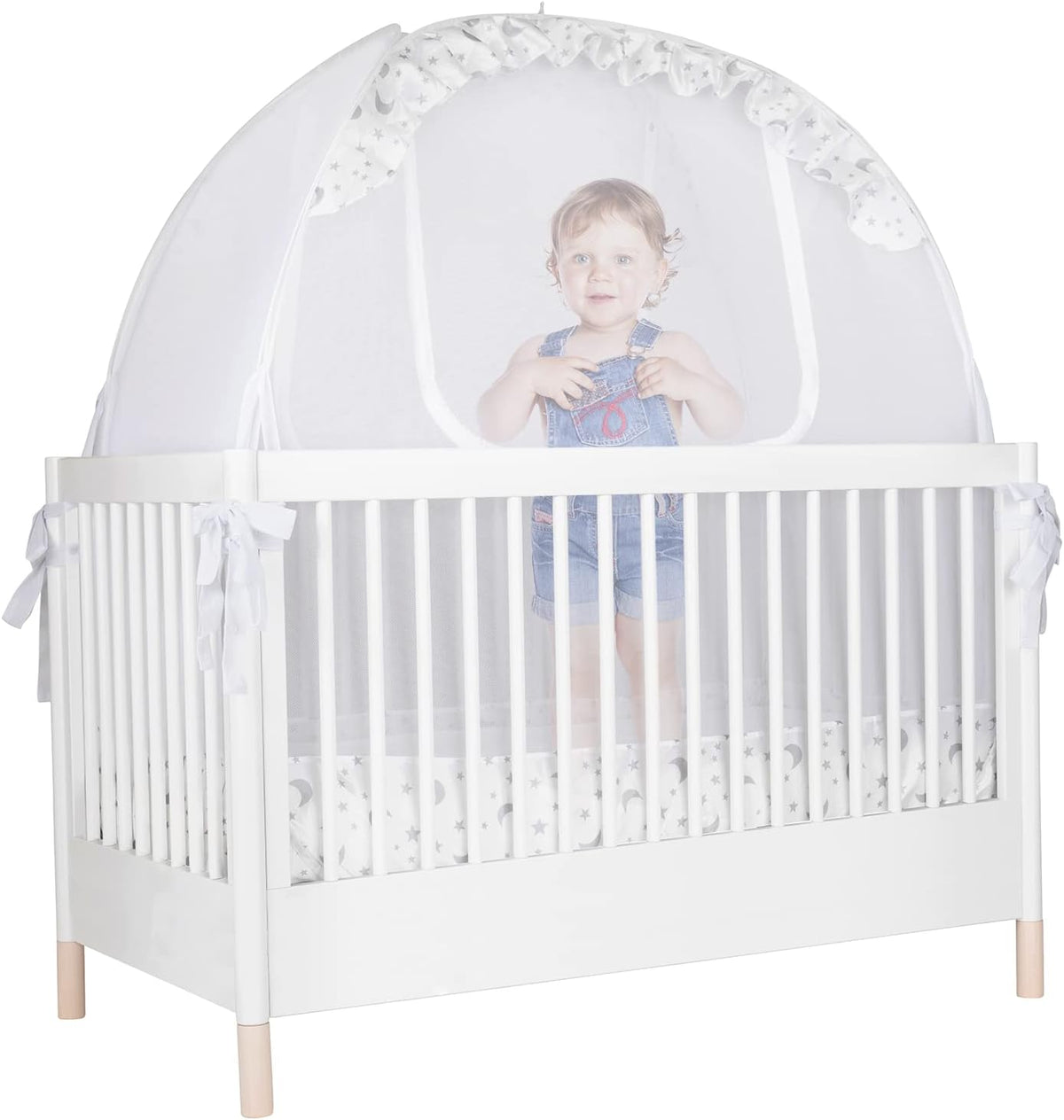 Baby Crib Tent Pop up Canopy Netting Cover See Through Mesh C332111
