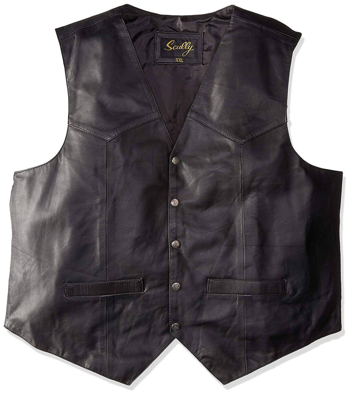 Brown Calf Suede Western Snap Vest U64764
