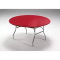 Real Red Plastic Tablecover 60 inch Round M302001