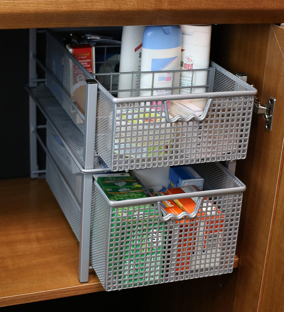 Mesh Cabinet Basket Organizer Q259