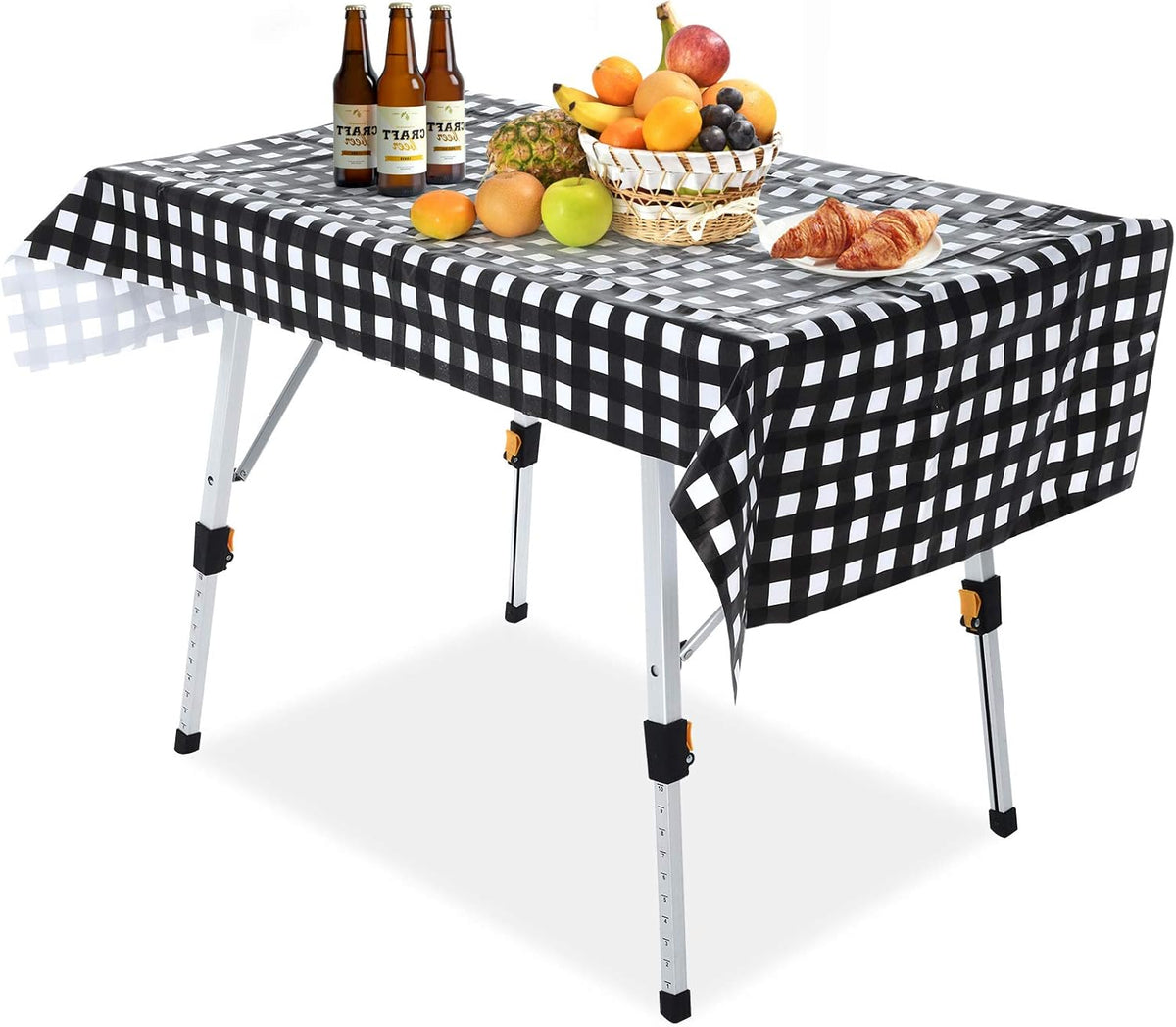 Folding Portable Aluminum Camping Table with Tablecloth V323
