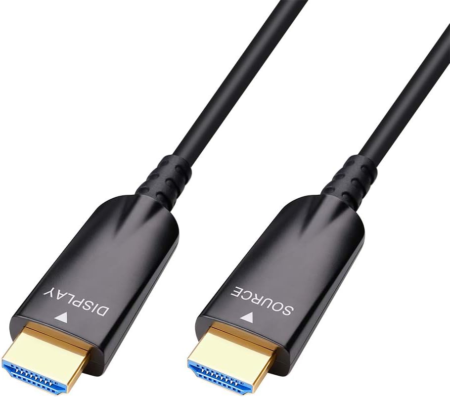 50m Fiber Optic HDMI Cable 4K 30Hz 1080p 60Hz Black Z370