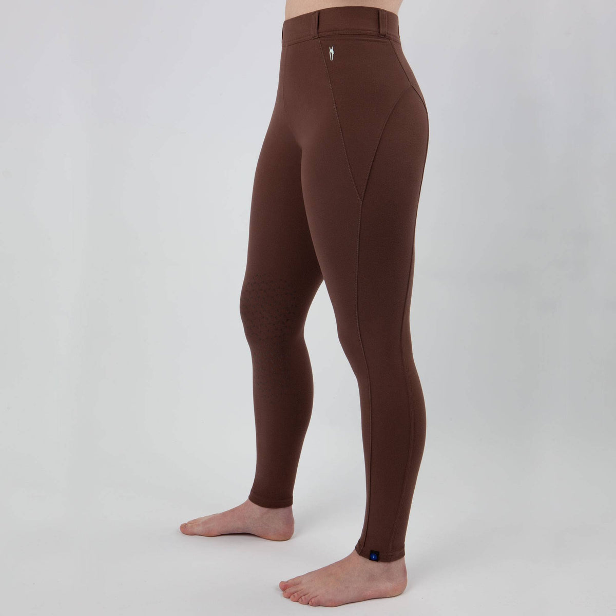 Dark Taupe Knee Patch Tights G13993