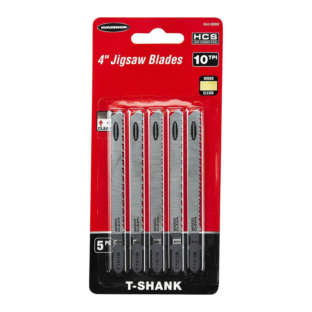 10 TPI T-shank Clean Wood Jig Saw Blades, 5 Pack E680830