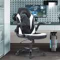 Black and White Ergonomic Office Chair with Lumbar Support E86309