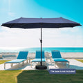 13 FT Patio Umbrella with Easy Crank, Dark Blue O618472